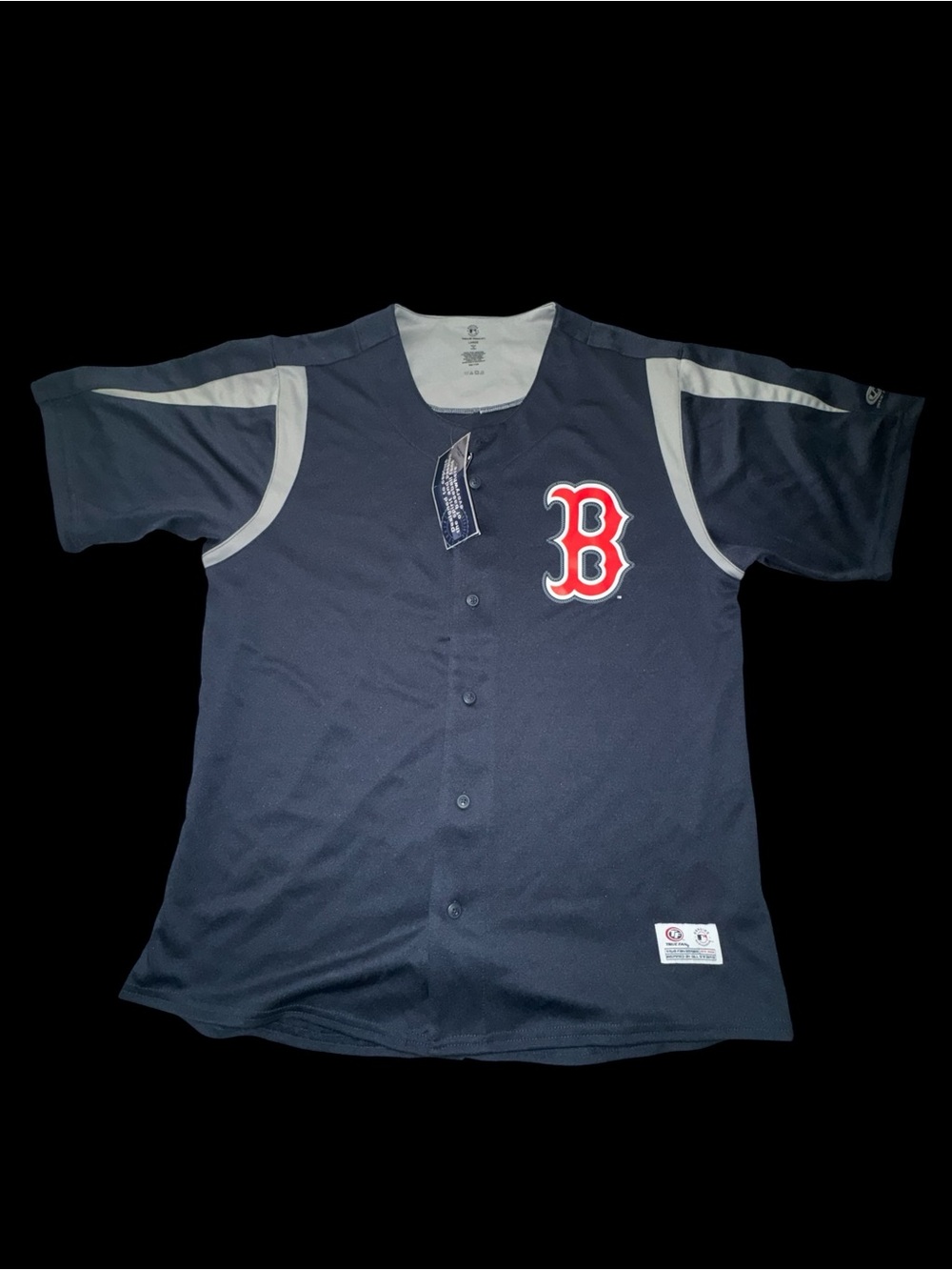 New Boston Red Sox Navy Men's Baseball Jersey large 23” pit-pit